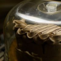 cake at Golden Era Vegan Restaurant in San Francisco