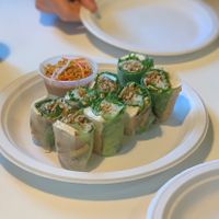 Spring rolls at Golden Era Vegan Restaurant in San Francisco