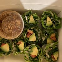 Spring rolls  at Golden Era Vegan Restaurant in San Francisco