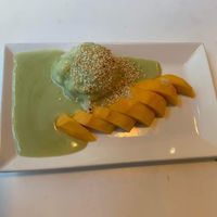 Mango sticky rice (delicious!) at Golden Era Vegan Restaurant in San Francisco