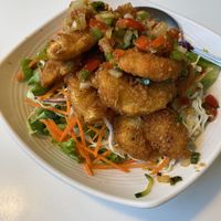 Spicy Vegan Shrimp  at Golden Era Vegan Restaurant in San Francisco