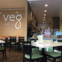 Restaurant interior at Golden Era Vegan Restaurant in San Francisco