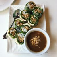 Spring roll at Golden Era Vegan Restaurant in San Francisco