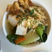 Wonton noodle soupp  at Golden Era Vegan Restaurant in San Francisco