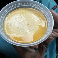 Caramel flan   at Golden Era Vegan Restaurant in San Francisco