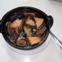 Mama clay pot. Very tasty and the ";fish"; tastes very fishy!  at Golden Era Vegan Restaurant in San Francisco