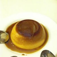 Flan at Golden Era Vegan Restaurant in San Francisco
