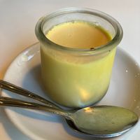 Caramel flan at Golden Era Vegan Restaurant in San Francisco