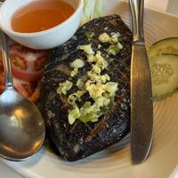 The soy “fish” with ginger dipping sauce   at Golden Era Vegan Restaurant in San Francisco