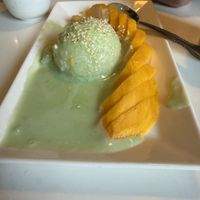 Sticky rice and mango  at Golden Era Vegan Restaurant in San Francisco