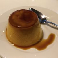 Caramel vegan flan at Golden Era Vegan Restaurant in San Francisco