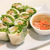 Spring rolls  at Golden Era Vegan Restaurant in San Francisco