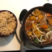 Mammas clay pot and brown rice at Golden Era Vegan Restaurant in San Francisco