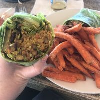 Vegan wrap at The Green Parrot in Nassau