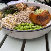 Veggie bowl Vegan option at blk.mlk in Mildura