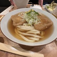 Sweet tofu udon  at Taiko Udon in Hiroshima