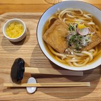 Sweet tofu udon at Taiko Udon in Hiroshima