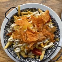 Dirty fries  at Szabad Bisztro in Budapest