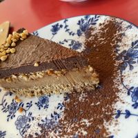 Raw snickers cake  at Szabad Bisztro in Budapest