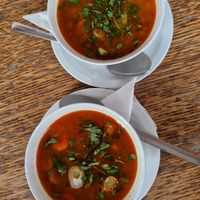 Lentil goulash at Szabad Bisztro in Budapest