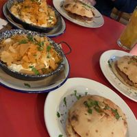 No cheese burger and dirty fries   at Szabad Bisztro in Budapest