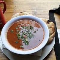 Größe Portion Bohnen Gulasch at Szabad Bisztro in Budapest
