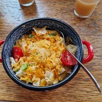 Penne Carbonara at Szabad Bisztro in Budapest