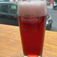 cherry beer  at Szabad Bisztro in Budapest