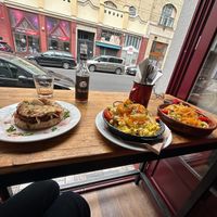 Balkan Burger on left❤️ at Szabad Bisztro in Budapest