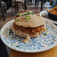 Pulled porc (jackfruit) at Szabad Bisztro in Budapest