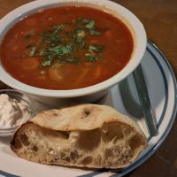 Beans goulash at Szabad Bisztro in Budapest