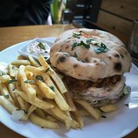 Pull porked burguer at Szabad Bisztro in Budapest