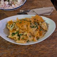 Cashew cheese penne at Szabad Bisztro in Budapest
