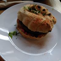 NotCheese Burger at Szabad Bisztro in Budapest