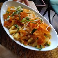 Penne carbonara at Szabad Bisztro in Budapest