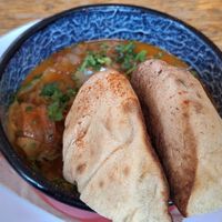 Lecso with flatbread at Szabad Bisztro in Budapest