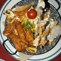 Dirty fries with jackfruit   at Szabad Bisztro in Budapest