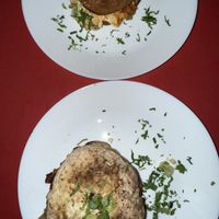 Balkan burger and gf pulled pork burger   at Szabad Bisztro in Budapest