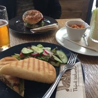 Panini and bagel sandwich  at Szabad Bisztro in Budapest