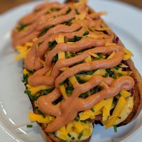 Hot dog at Szabad Bisztro in Budapest