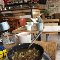 Daily soup-very good!! at Szabad Bisztro in Budapest