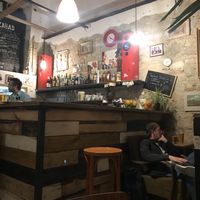 Bar area at Szabad Bisztro in Budapest