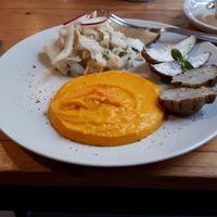 Main dish of the day at Szabad Bisztro in Budapest