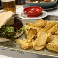 Vegan burger   at Buenas y Santas in Madrid