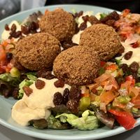 Vegan falafel salad   at Buenas y Santas in Madrid