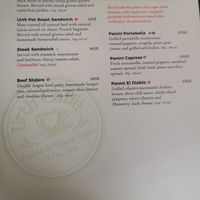 Panini menu at Urth Caffe in Riyadh