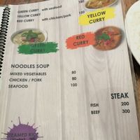 Menu at Eve House in Koh Kut