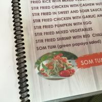 Menu at Eve House in Koh Kut