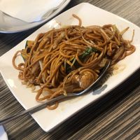 Veggie chow mein  at Rui's Shanghai Bistro in Redlands