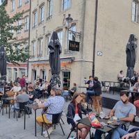 outdoor seating at The Tube Bar in Luxembourg City